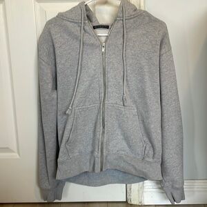 brandy melville gray zip up hoodie